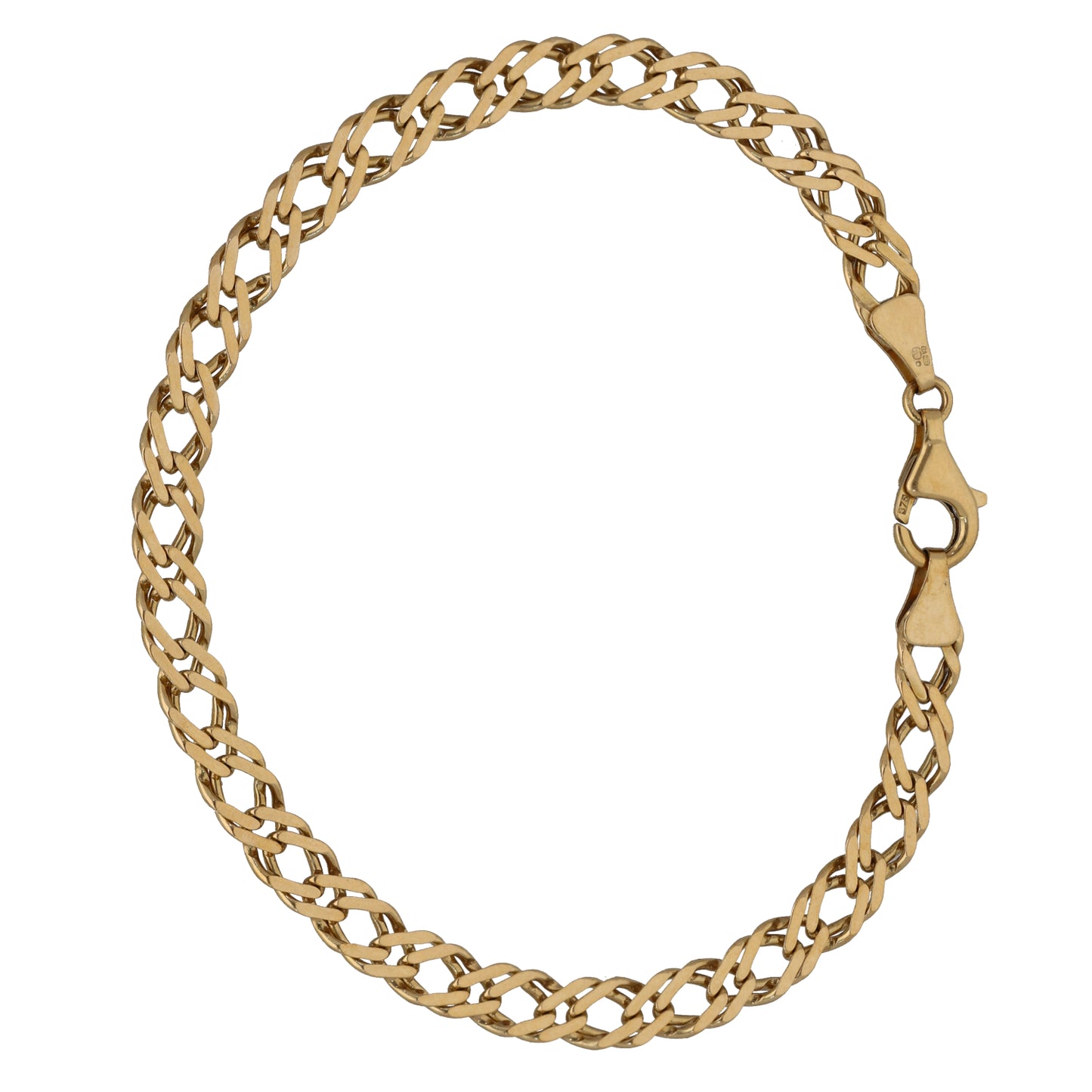 9ct Gold Double Curb Bracelet