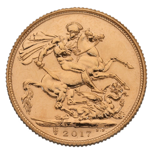 22ct Gold Queen Elizabeth II Full Sovereign Coin 2017
