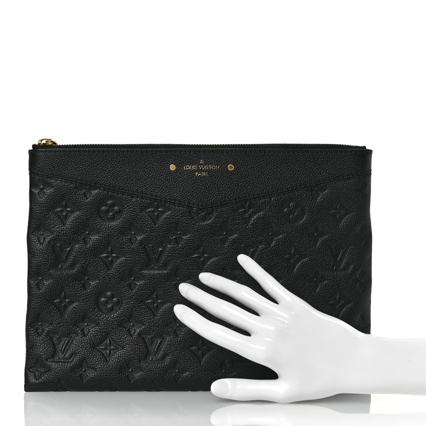 Louis Vuitton Empreinte Daily Pouch Poudre Leather Bag - Black