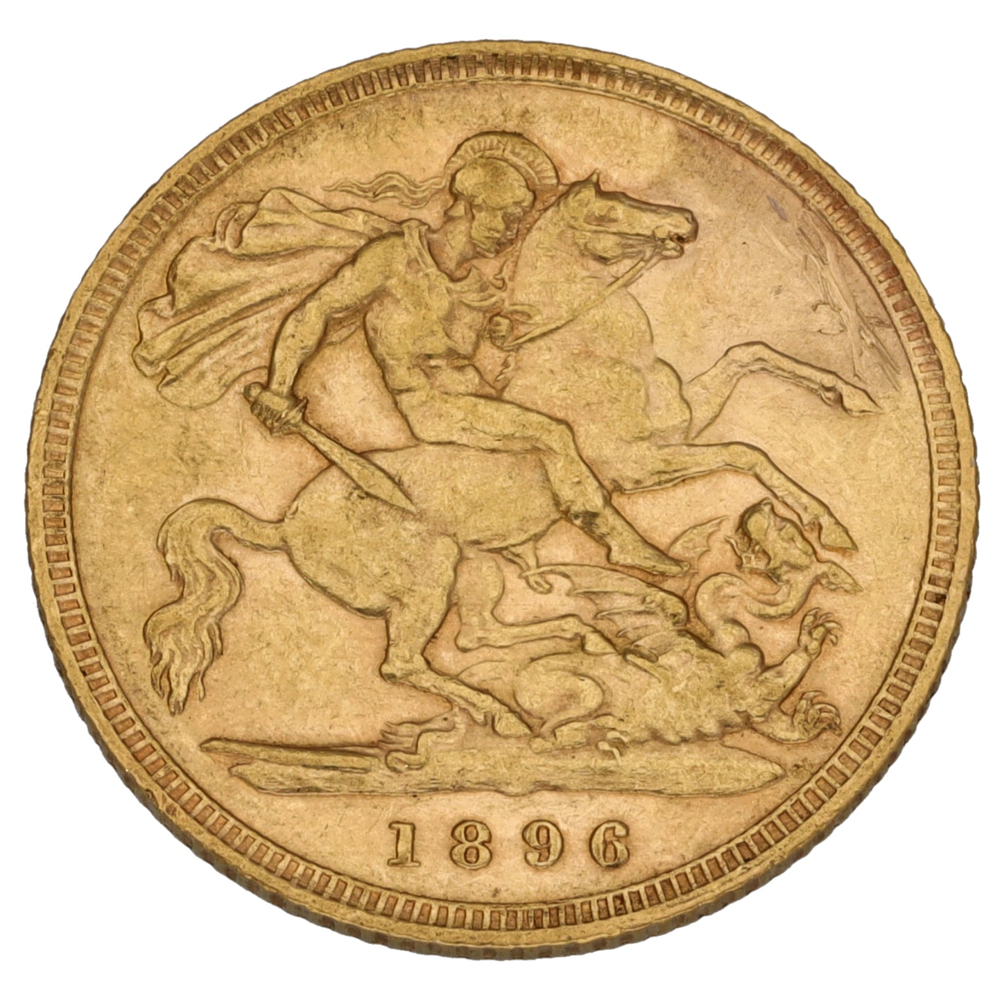 22ct Gold Queen Victoria Half Sovereign Coin 1896