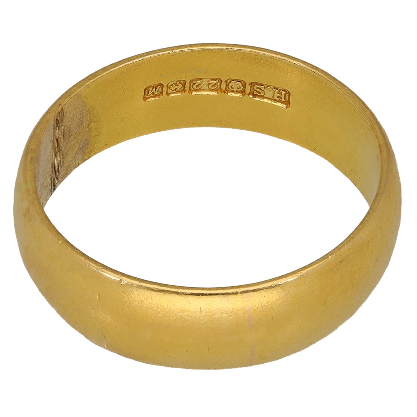 22ct Gold Plain Wedding Ring Size Q