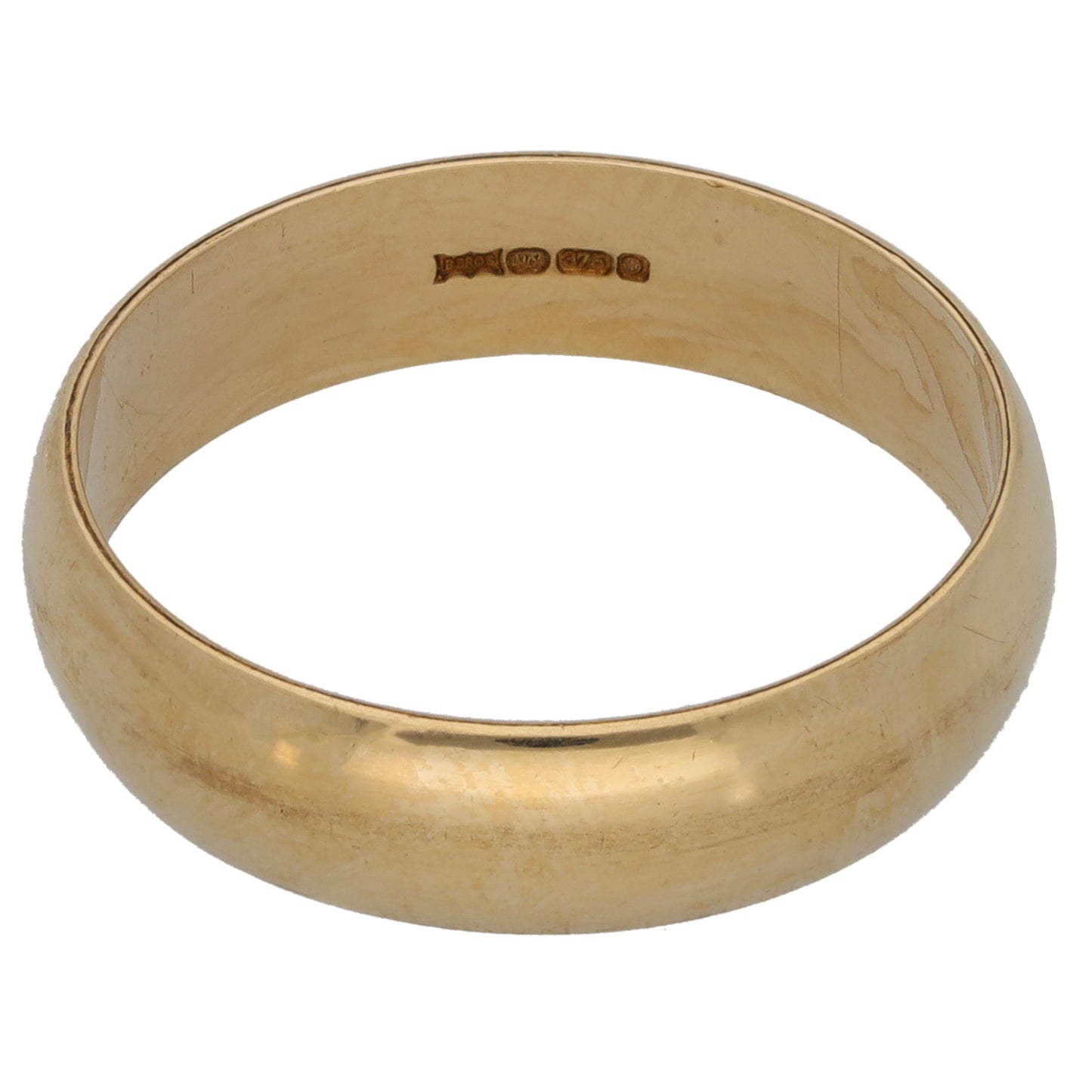 9ct Gold Plain Wedding Ring Size P