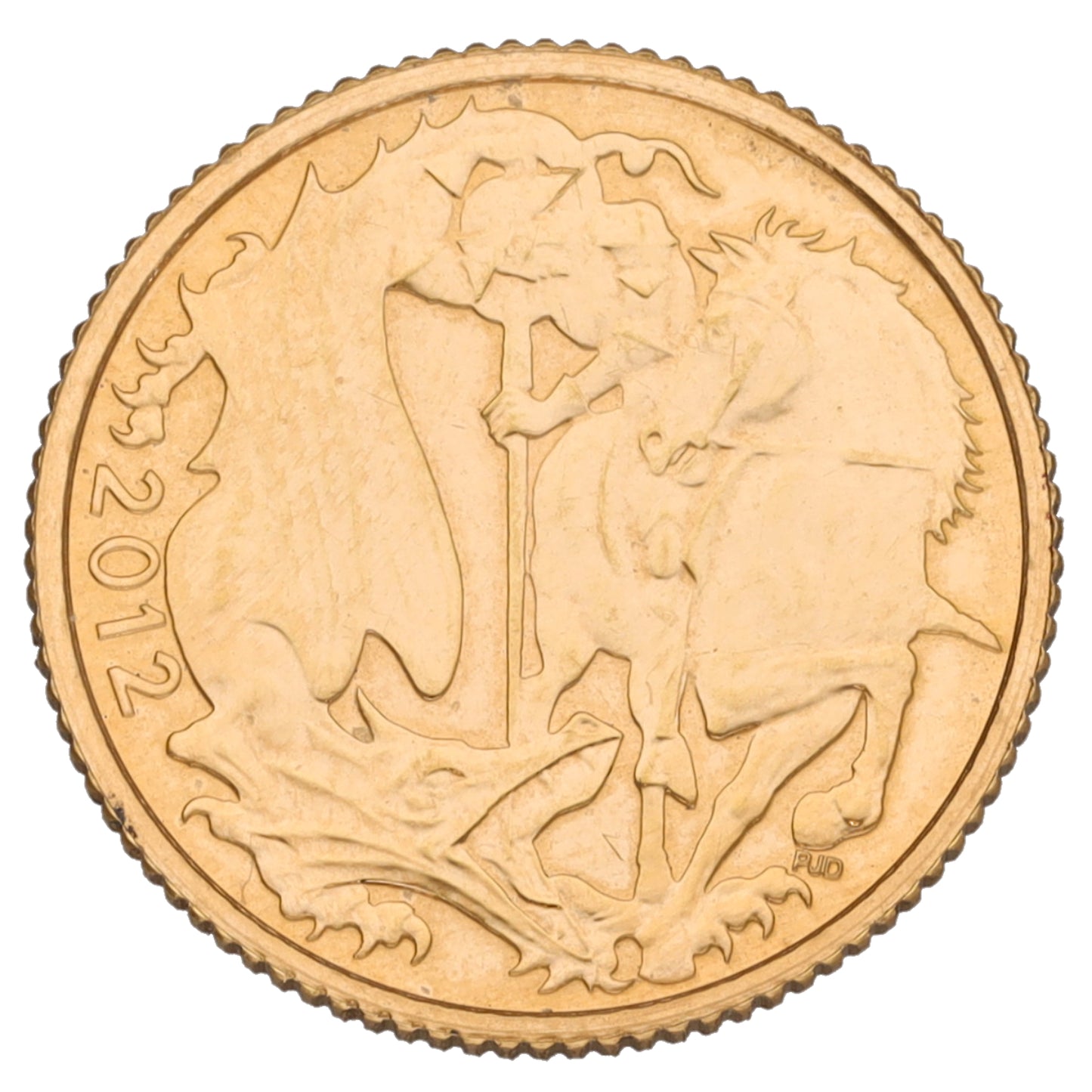 22ct Gold Queen Elizabeth II Half Sovereign Coin 2012