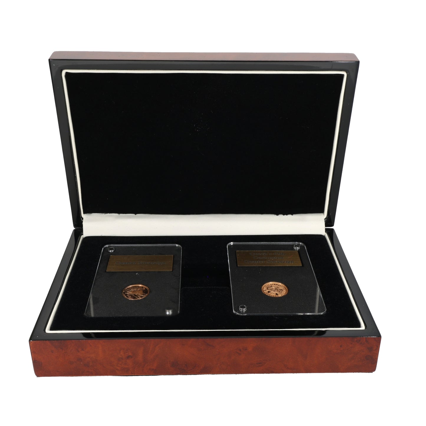 22ct Gold Queen's 65th Coronation Quarter Sovereign Coin Set