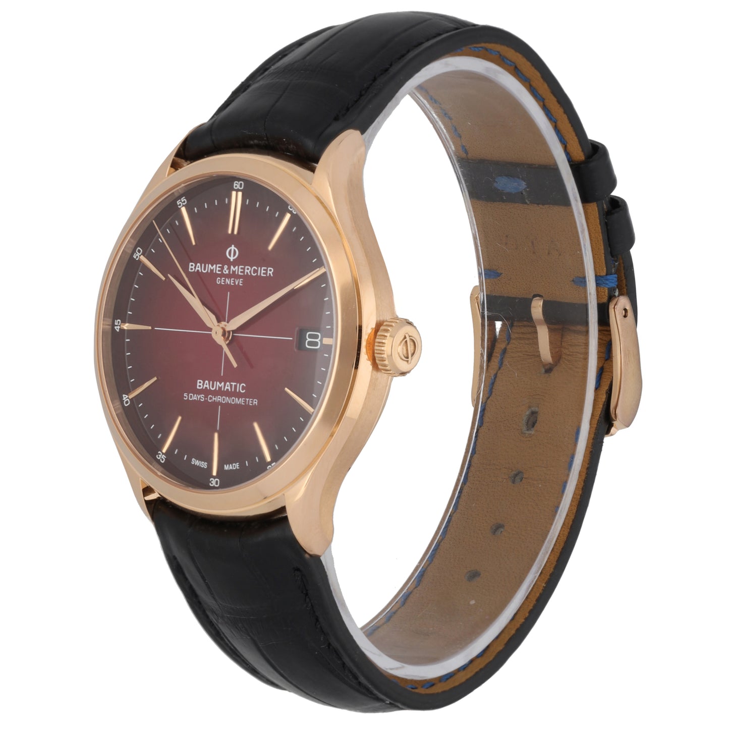 Baume Et Mercier Clifton 65866 38.5mm Rose Gold Watch