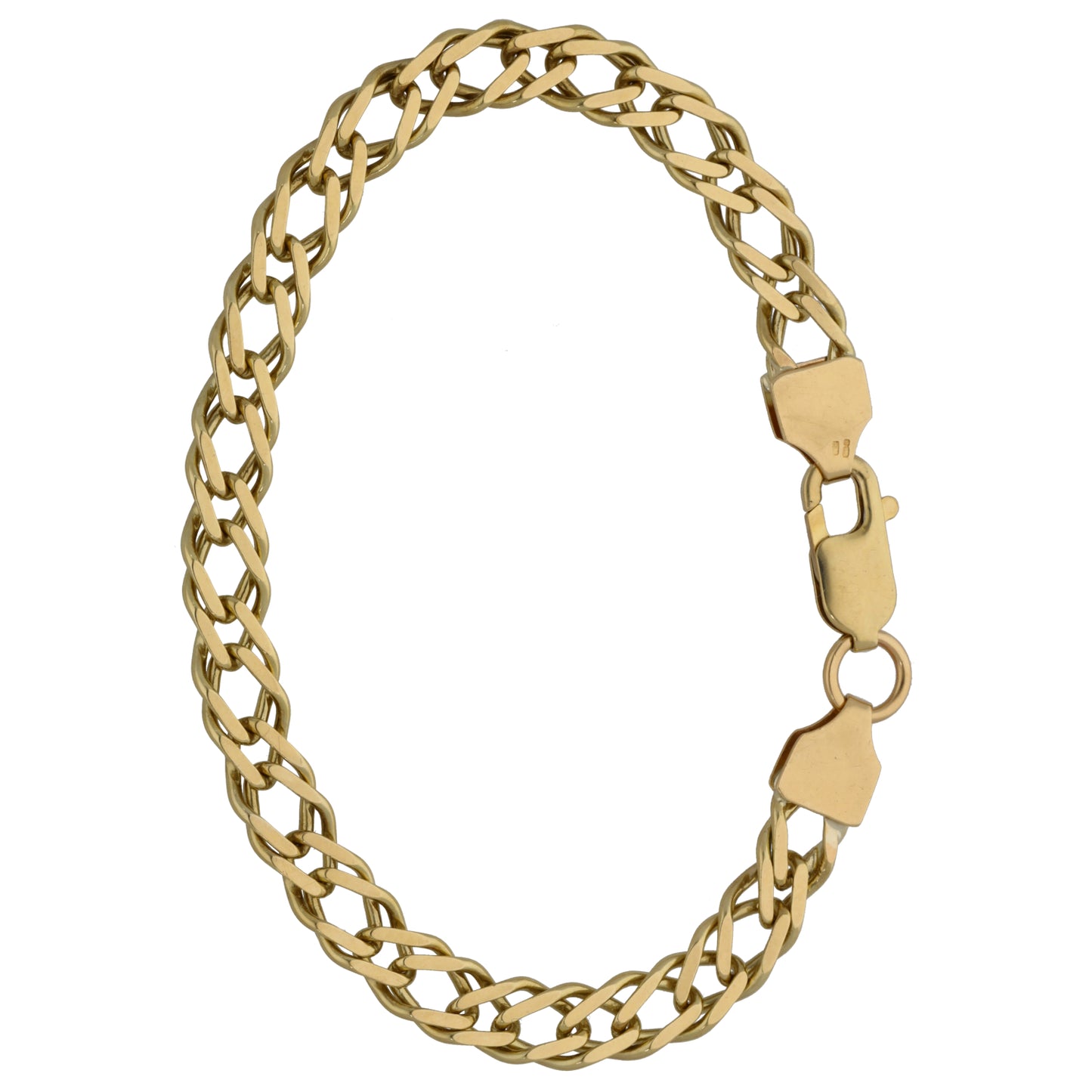 9ct Gold Double Curb Bracelet