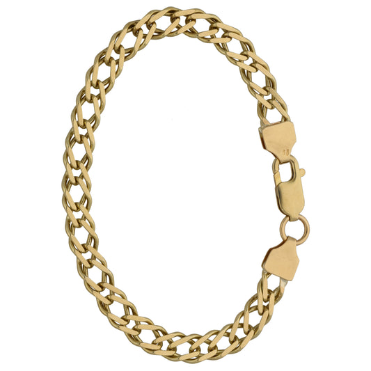 9ct Gold Double Curb Bracelet