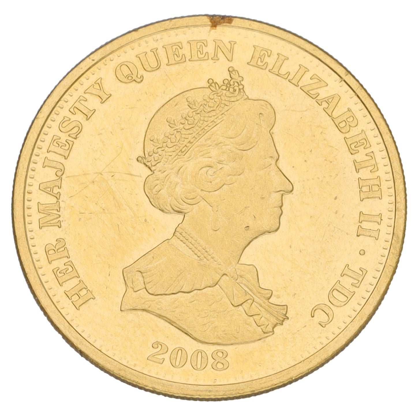 22ct Gold Queen Elizabeth II Half Guinea Coin 2008