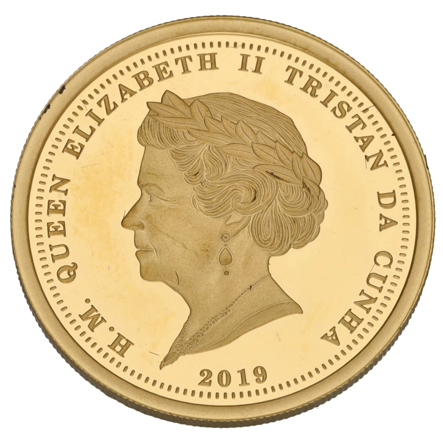 22ct Gold Queen Elizabeth II Half Laurel Coin 2019