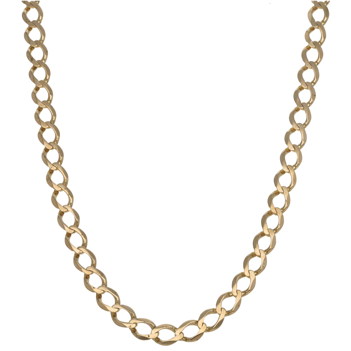 9ct Gold Curb Chain 22"