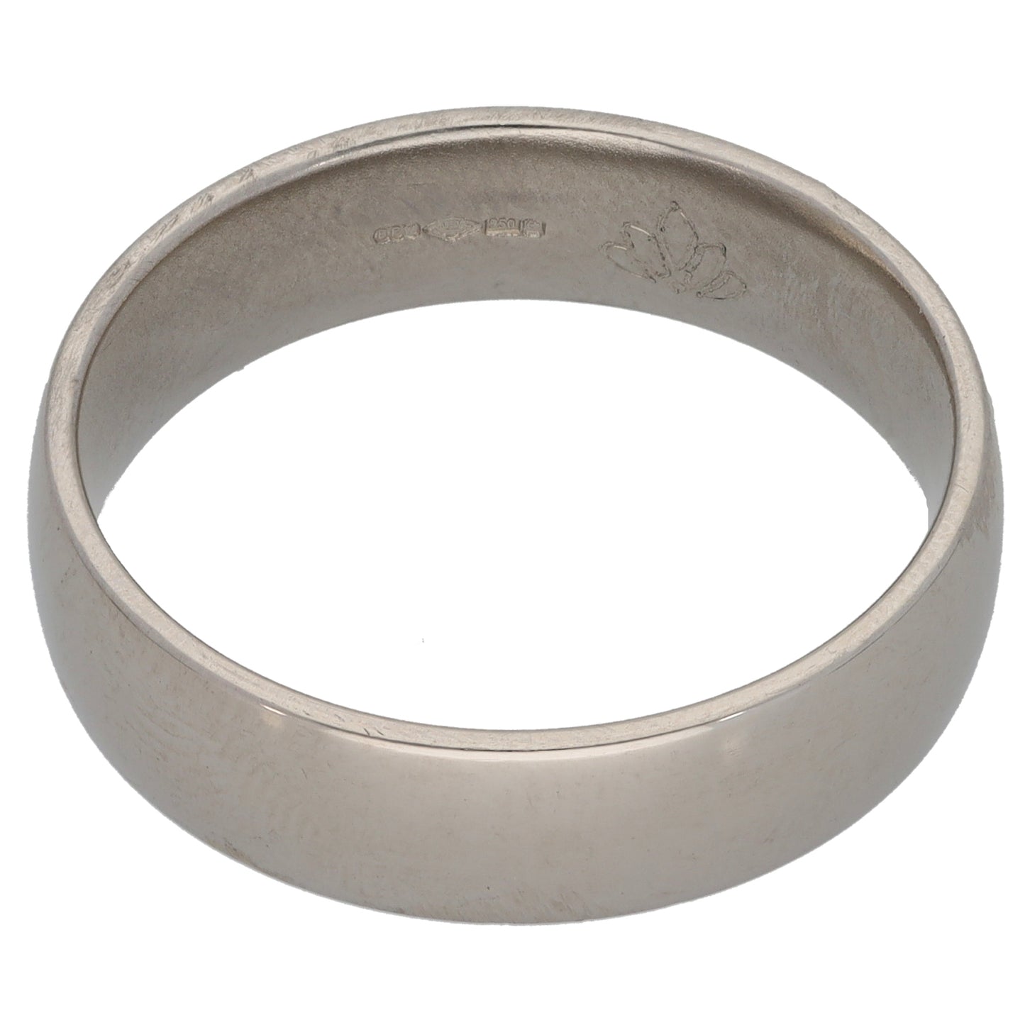Platinum Plain Wedding Ring Size W