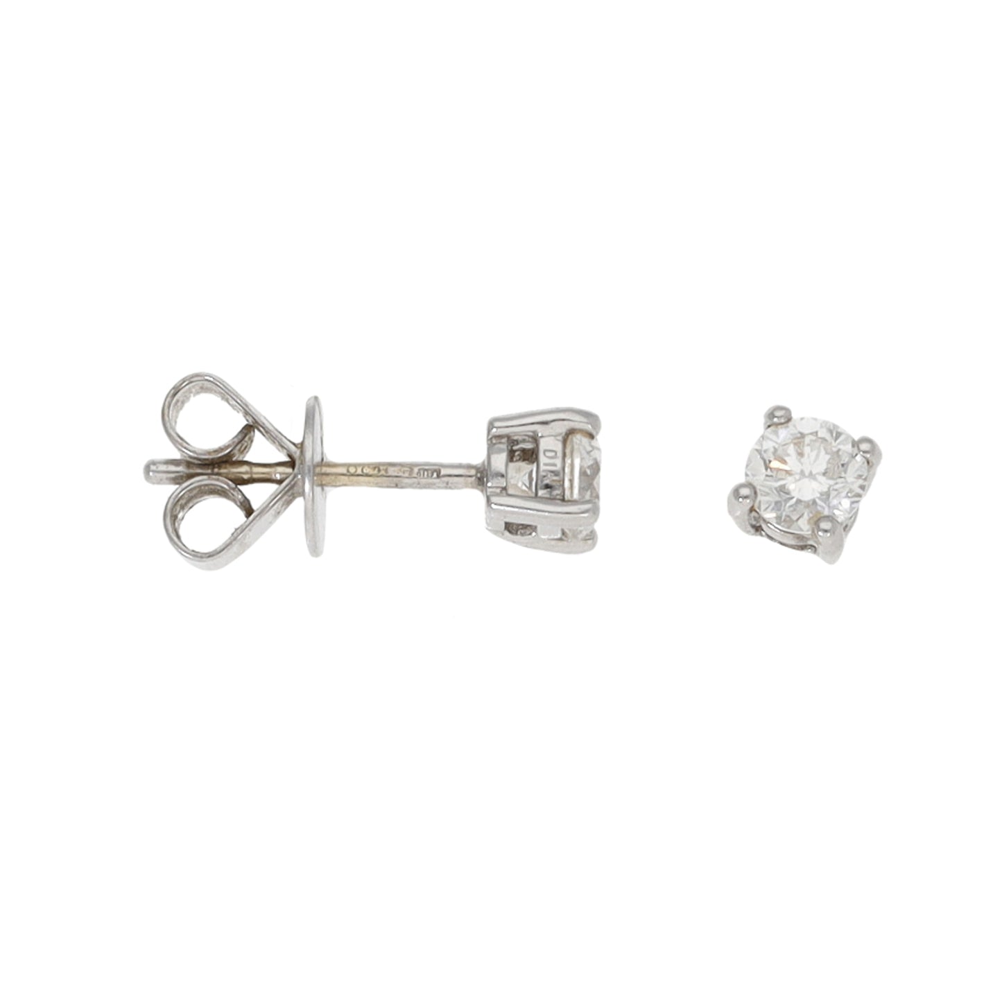 18ct White Gold 0.46ct Diamond Solitaire Earrings