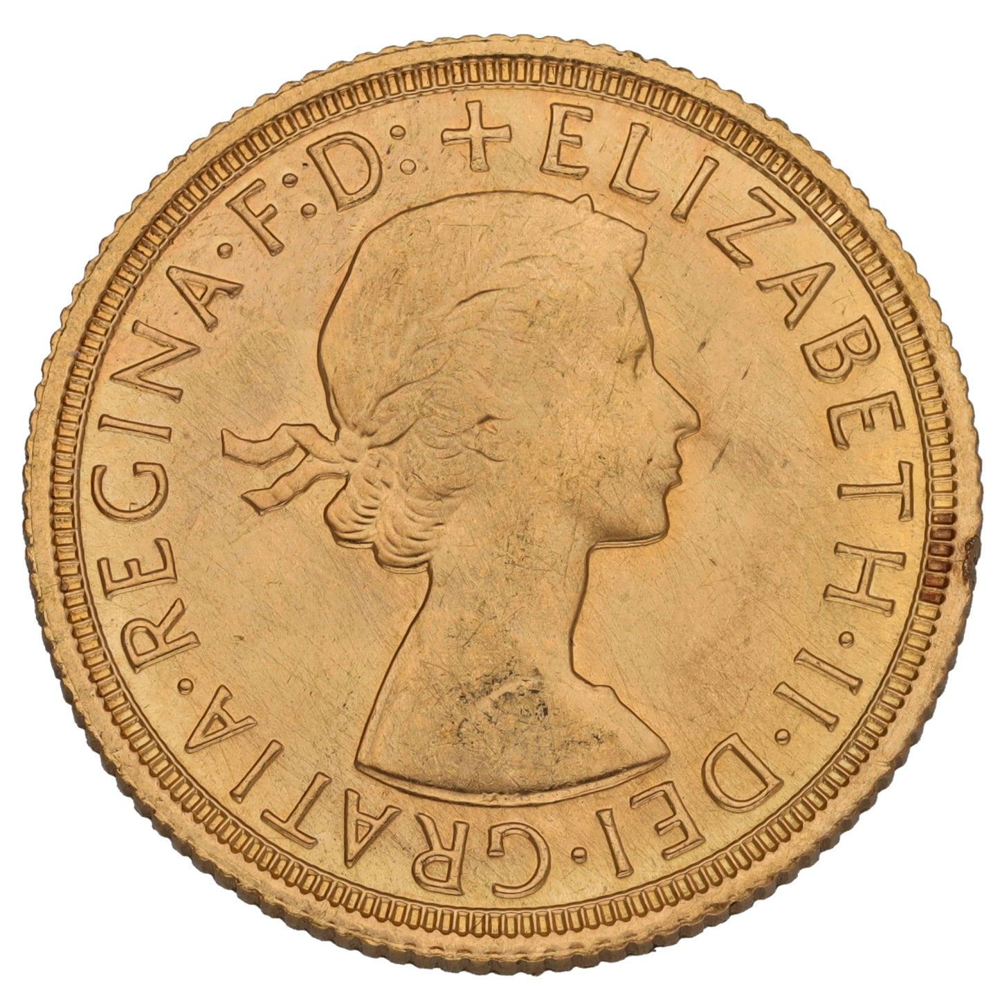 22ct Gold Queen Elizabeth II Full Sovereign Coin 1968