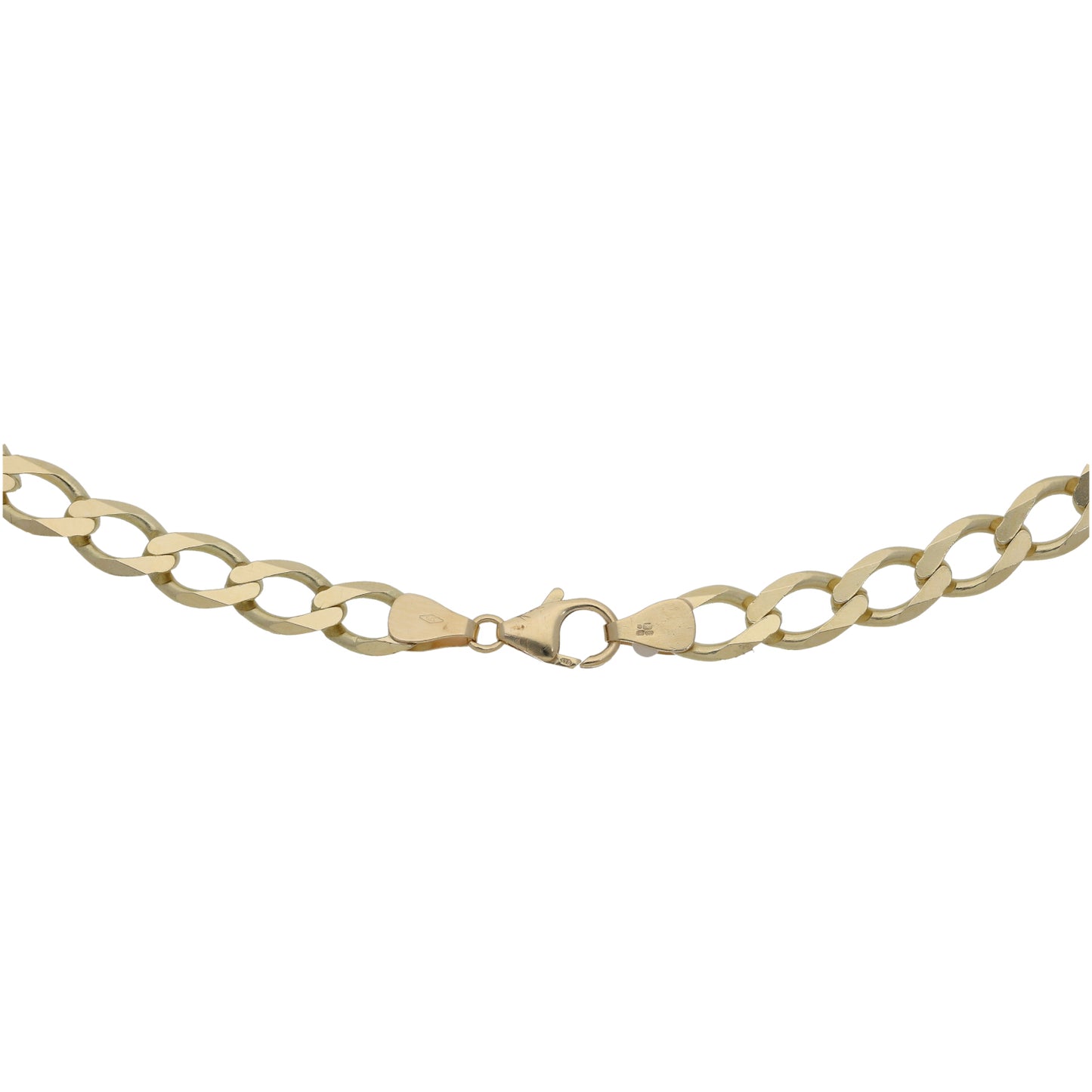 9ct Gold Curb Chain 22"