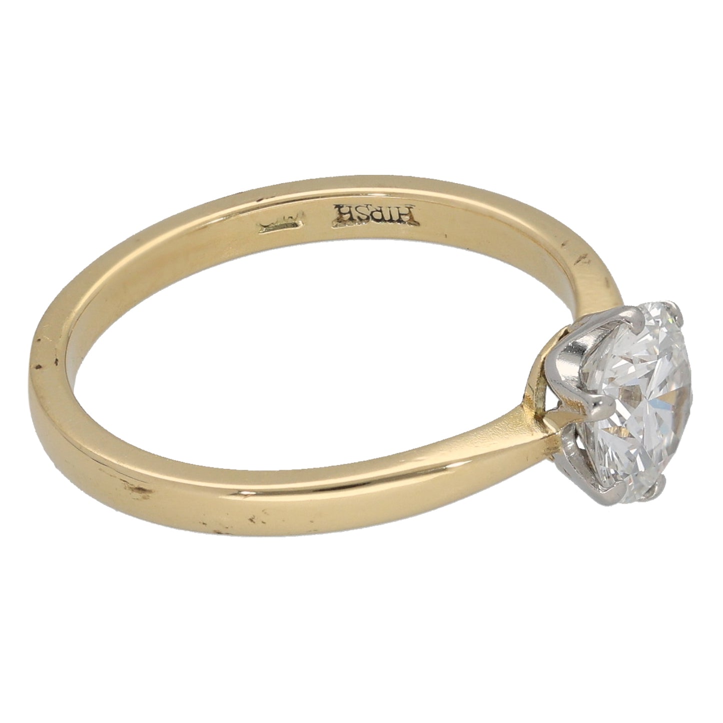 18ct Gold 1.06ct Diamond Solitaire Ring Size M