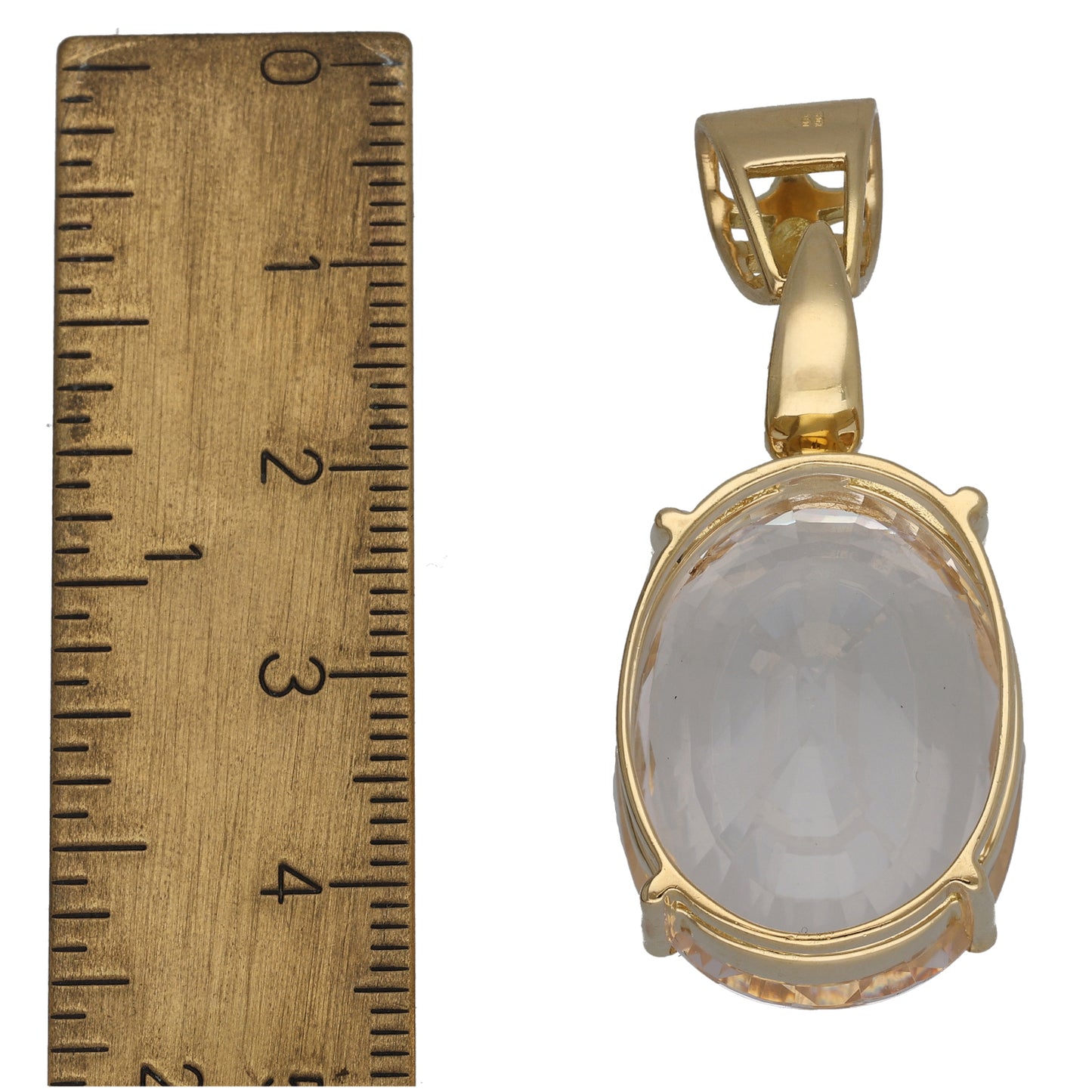 18ct Gold Morganite Single Stone Pendant