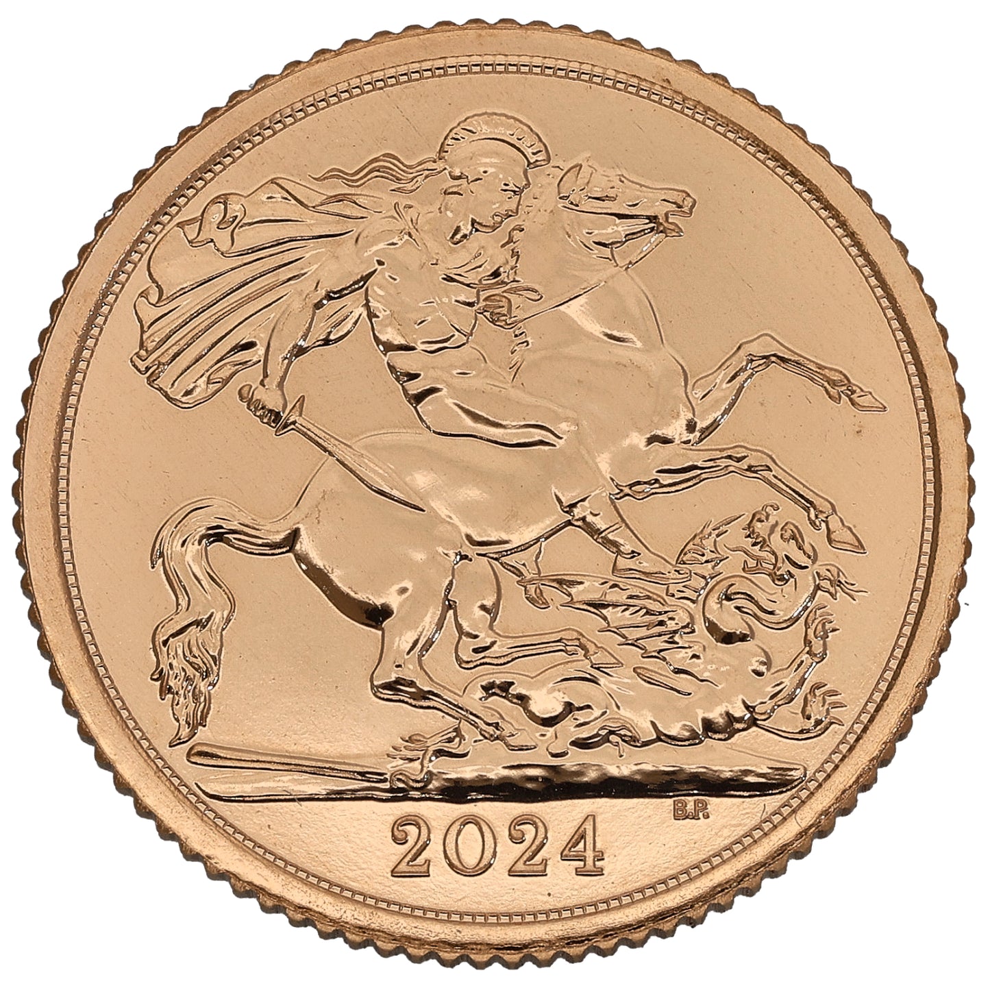 22ct Gold King Charles III Half Sovereign Coin 2024