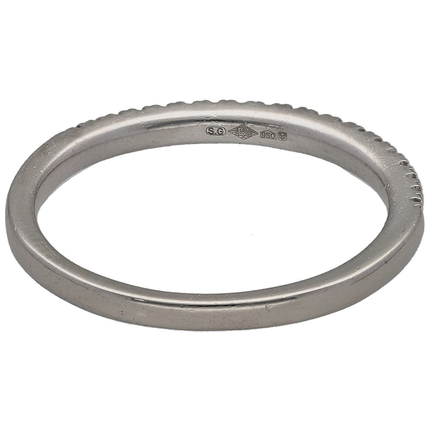 Platinum 0.15ct Diamond Half Eternity Ring Size N