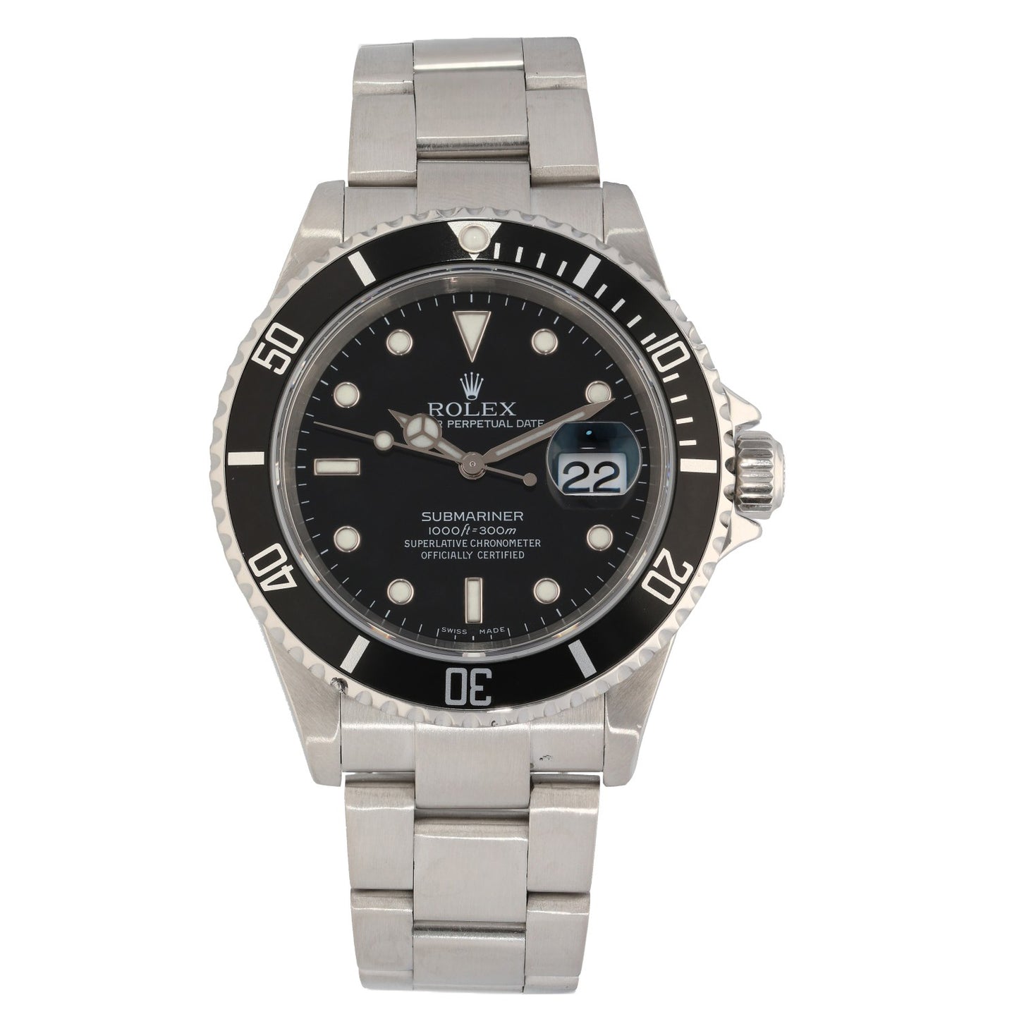 Rolex Submariner 16610 40mm Stainless Steel Watch