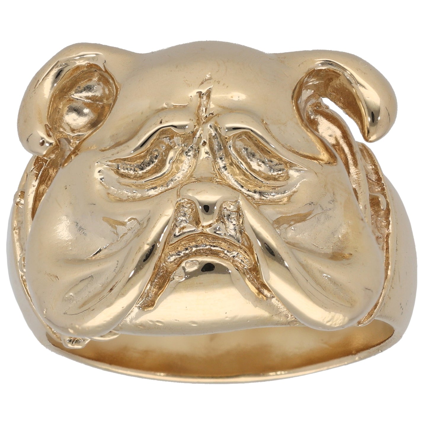 9ct Gold Bulldog Ring Size Y