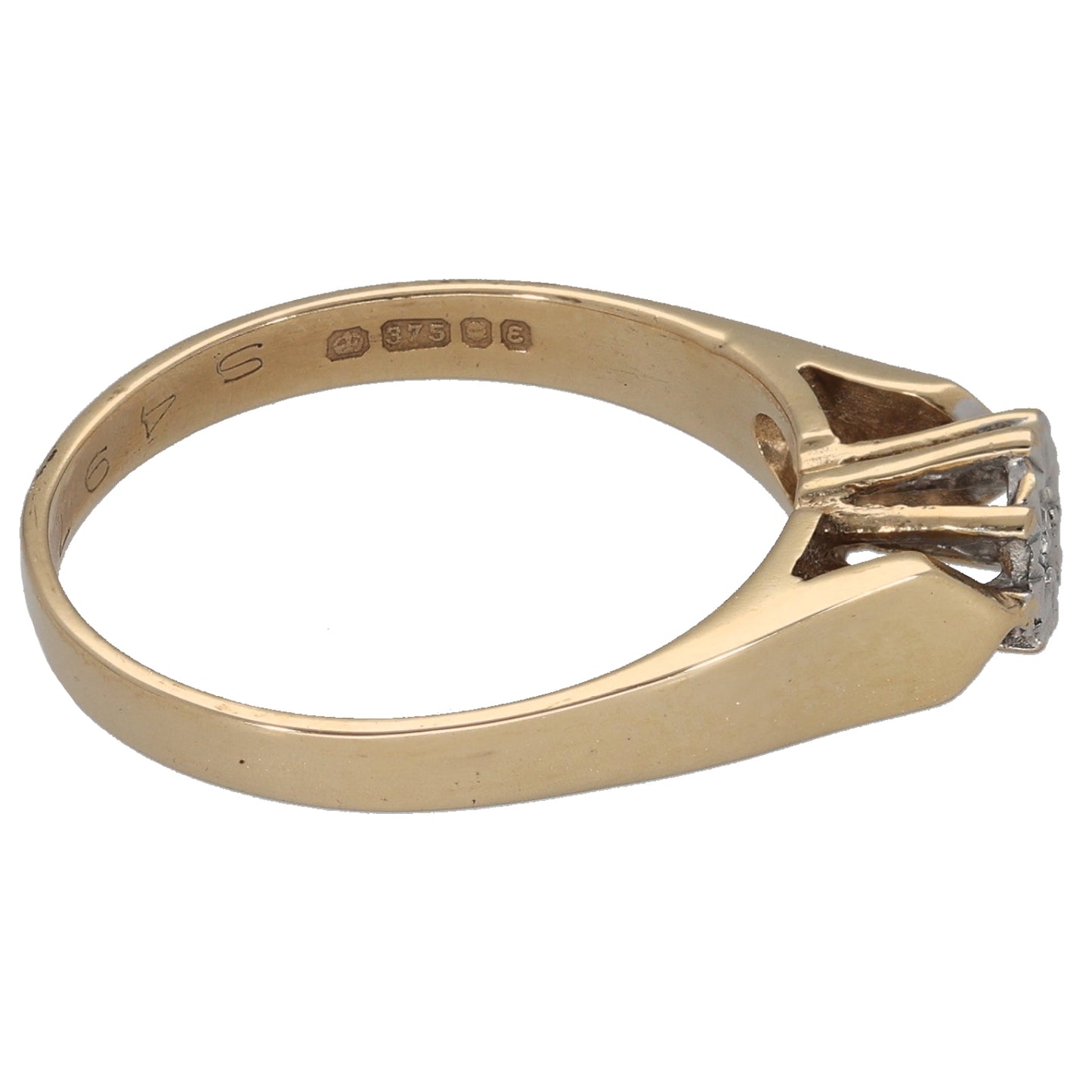 9ct Gold 0.01ct Diamond Solitaire Ring Size M