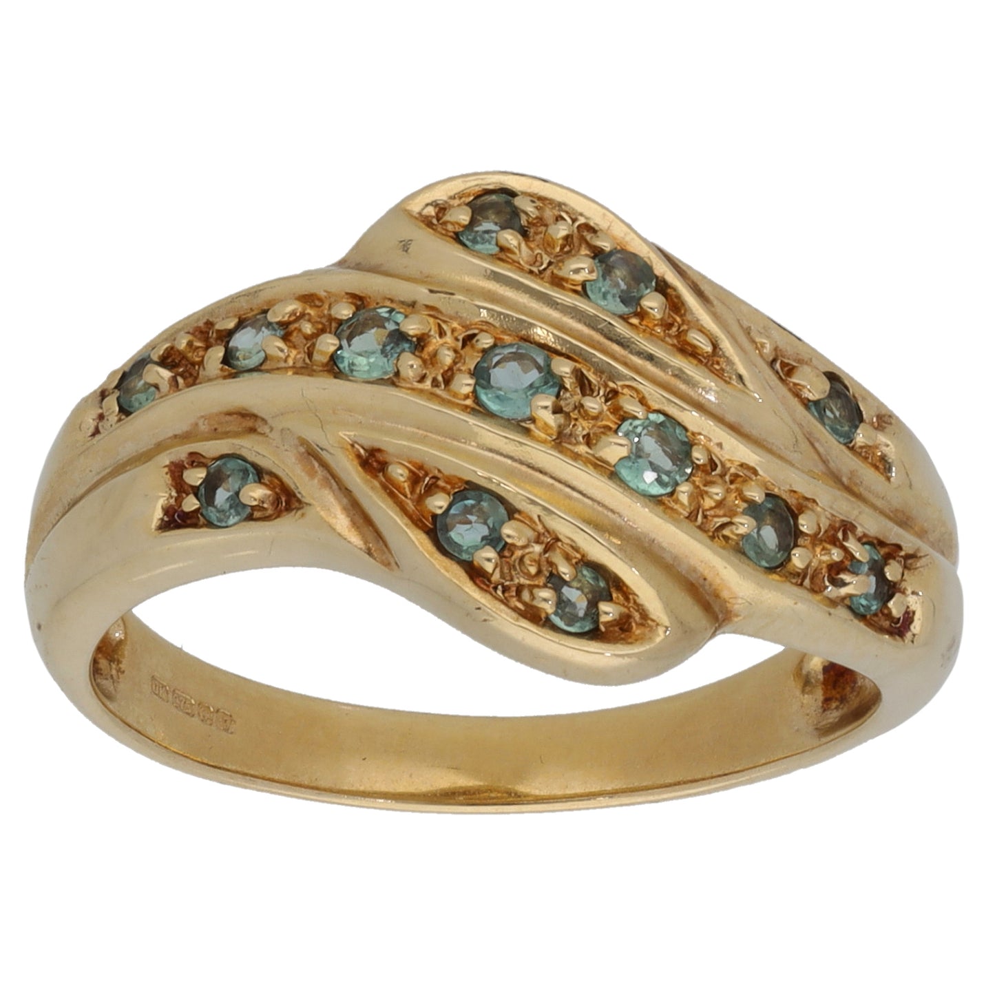 9ct Gold Chrysoberyl Dress/Cocktail Ring Size N