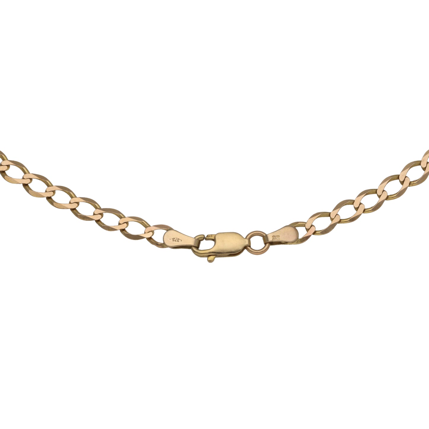 9ct Gold Curb Chain 18"