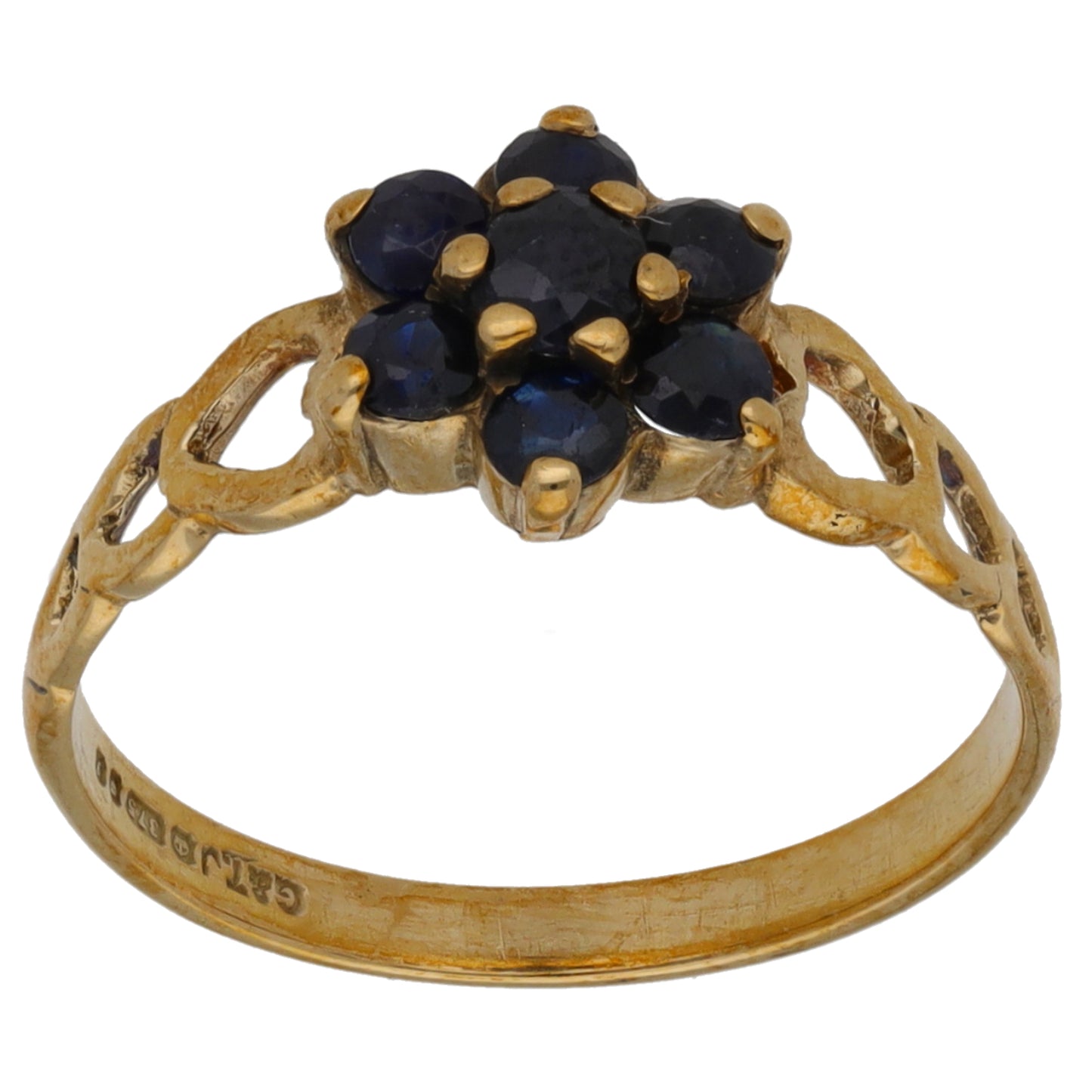 9ct Gold Sapphire Dress/Cocktail Ring Size M