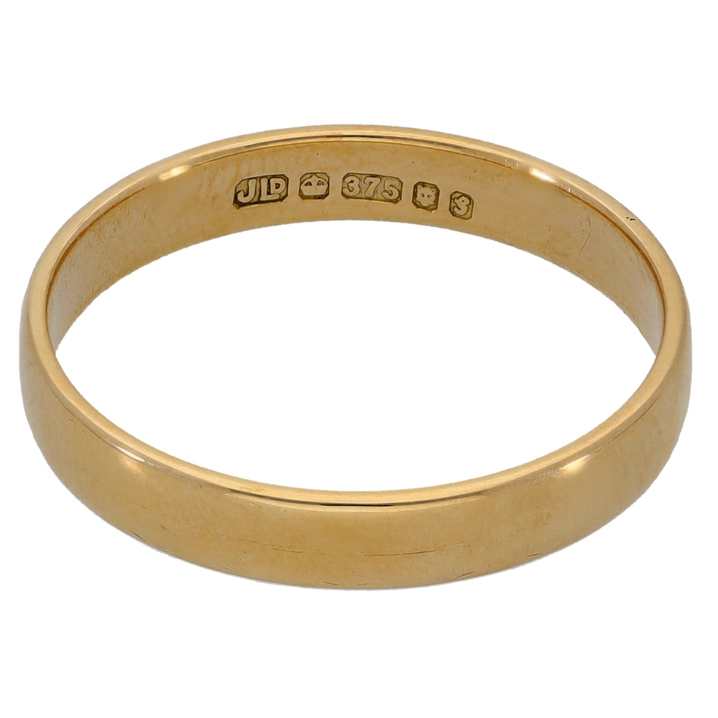 9ct Gold Plain Wedding Ring Size R