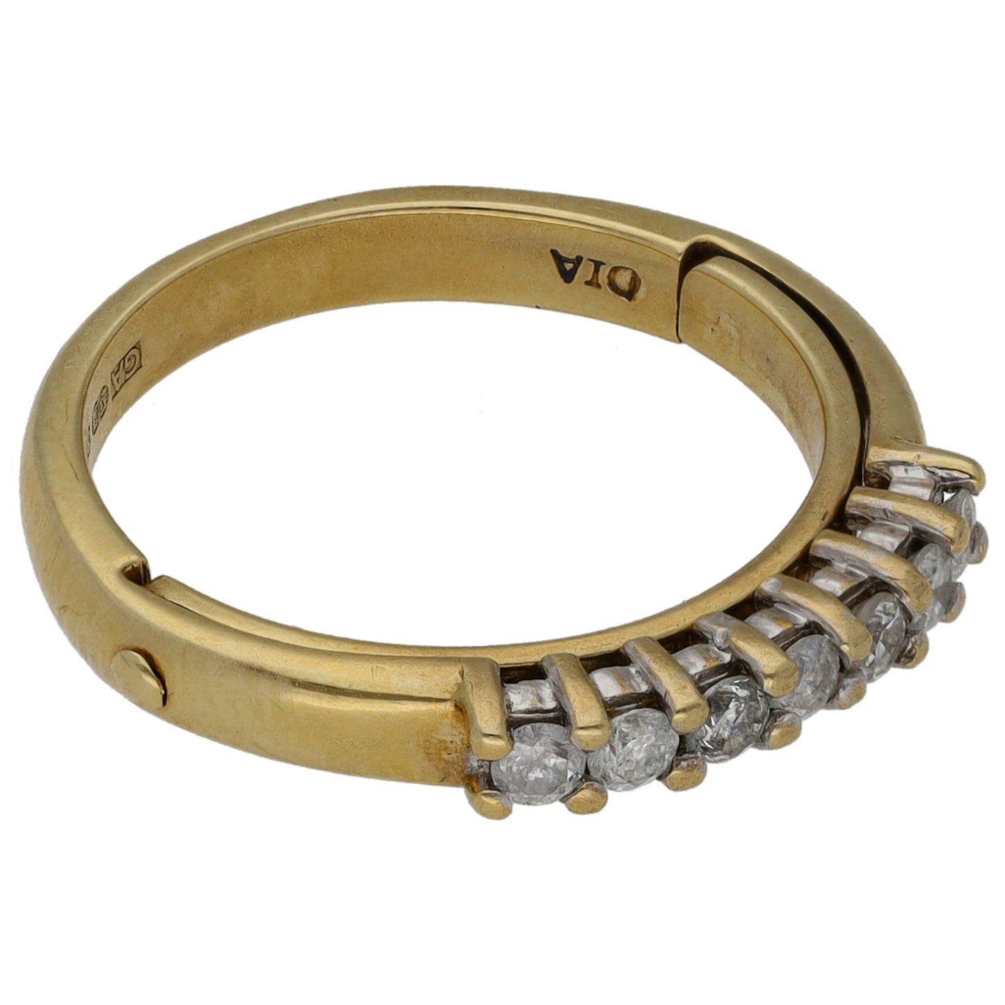 9ct Gold 0.25ct Diamond Half Eternity Ring Size K