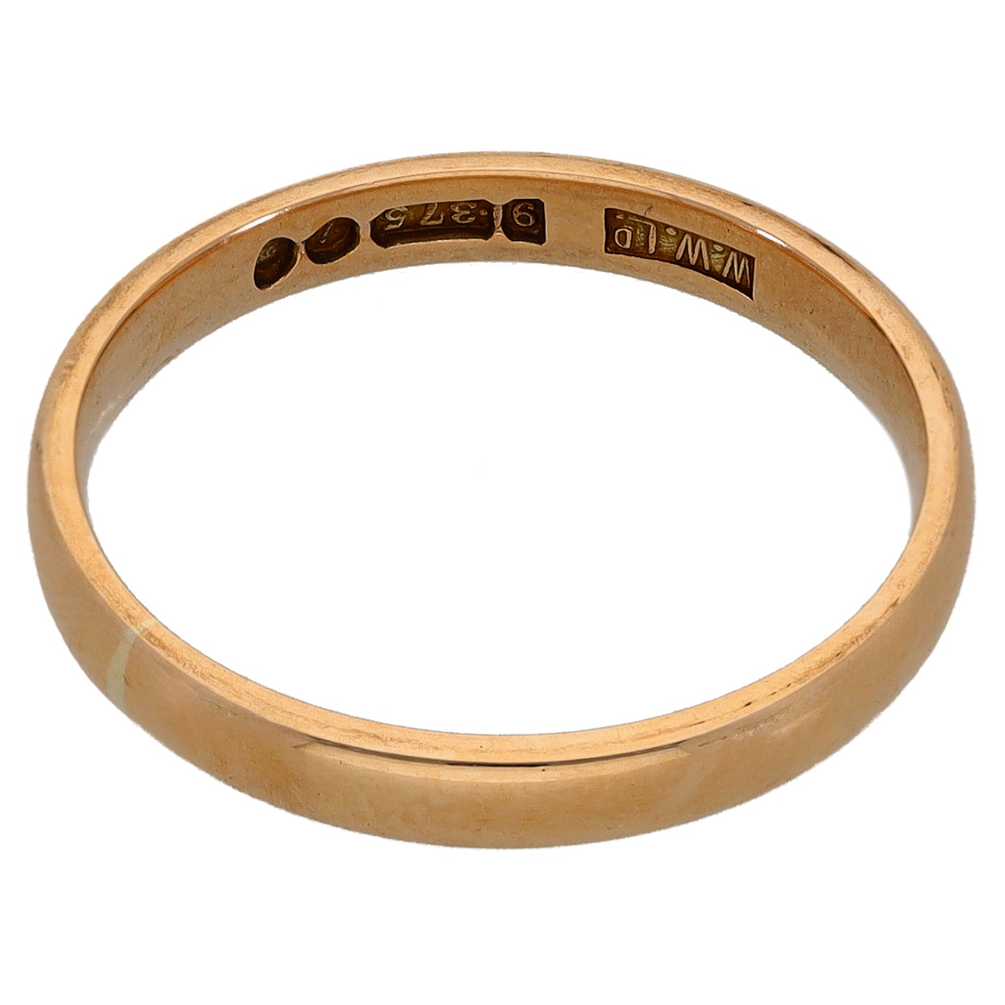 9ct Gold Plain Wedding Ring Size N