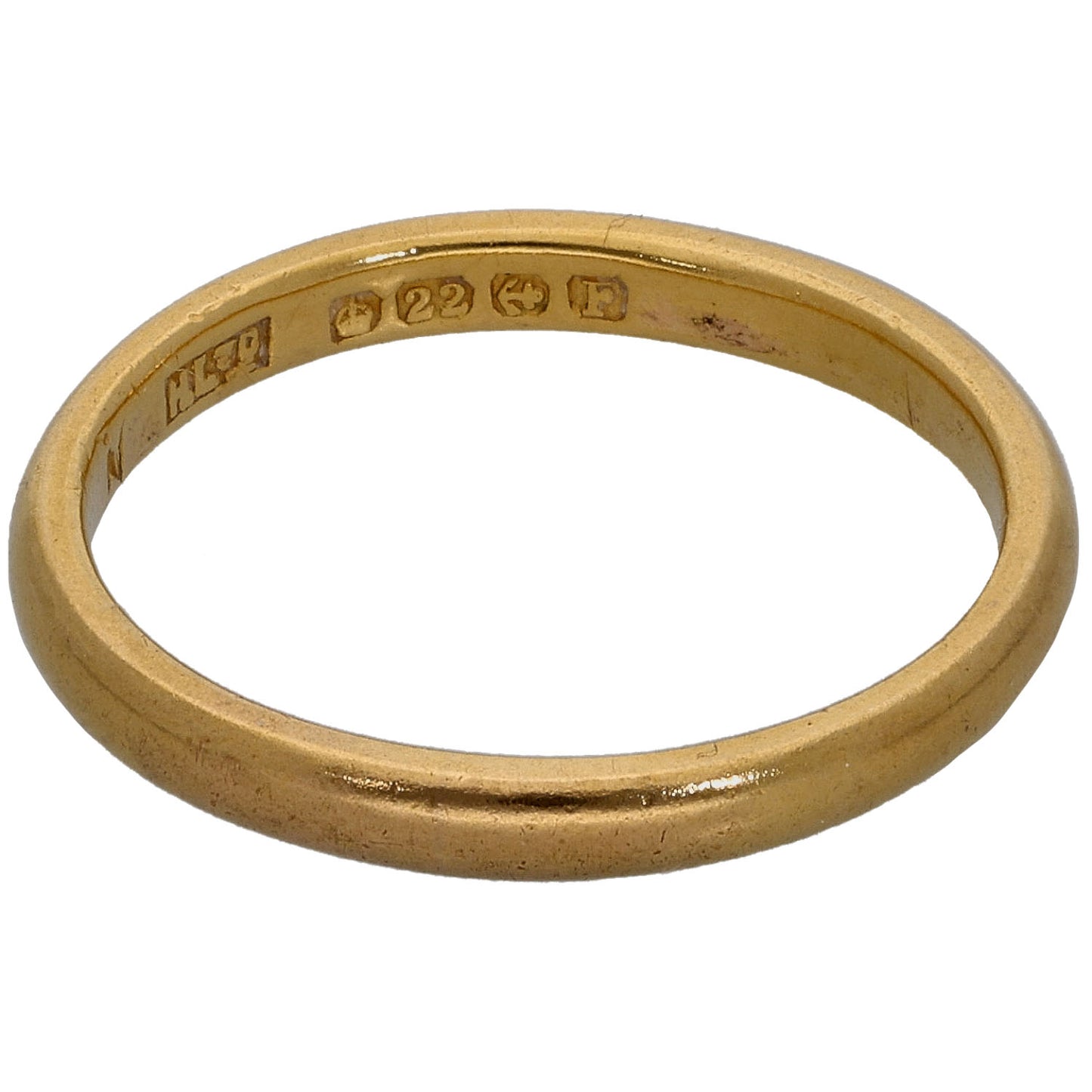 22ct Gold Plain Wedding Ring Size M