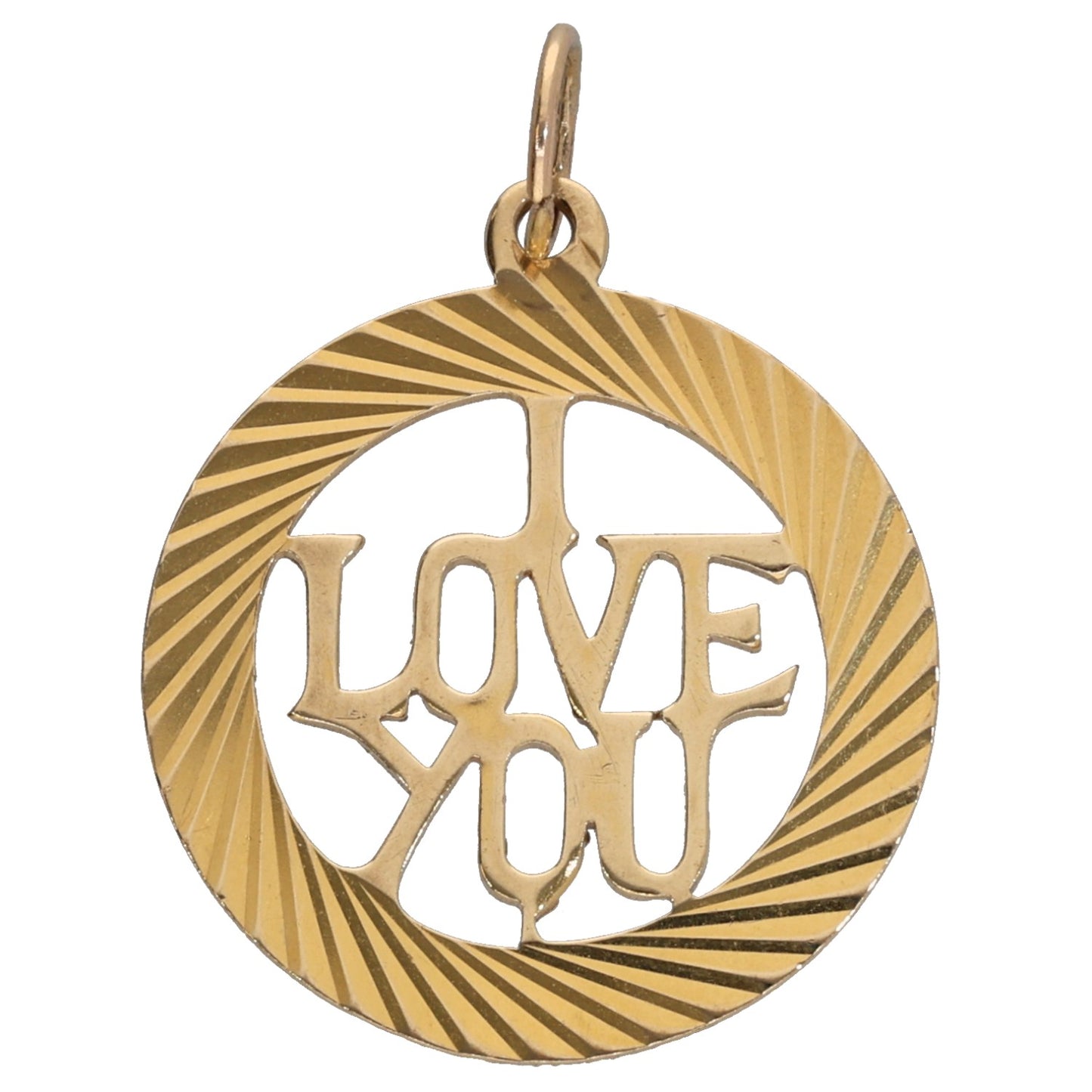9ct Gold 'I Love You' Pendant