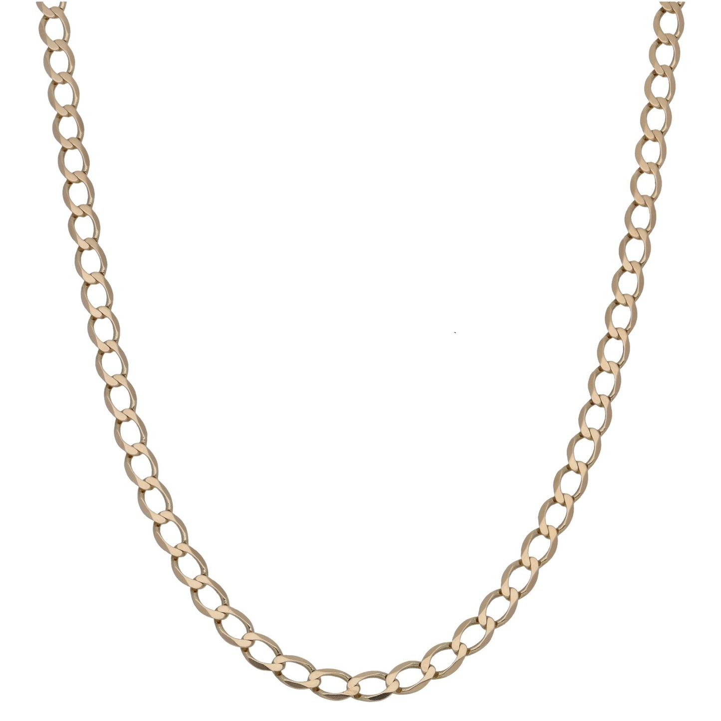 9ct Gold Curb Chain 22"