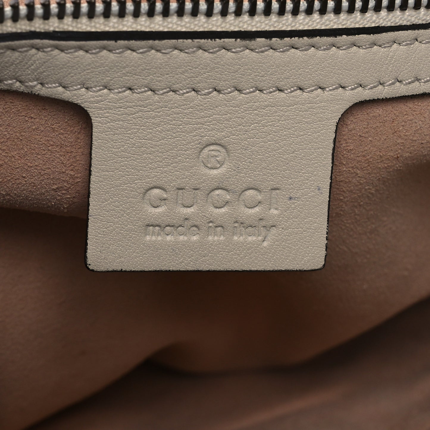 Gucci Studded GG Marmont Calfskin Matelasse Leather Bag - White