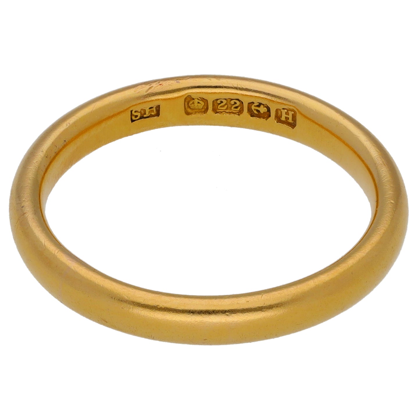 22ct Gold Plain Wedding Ring Size N
