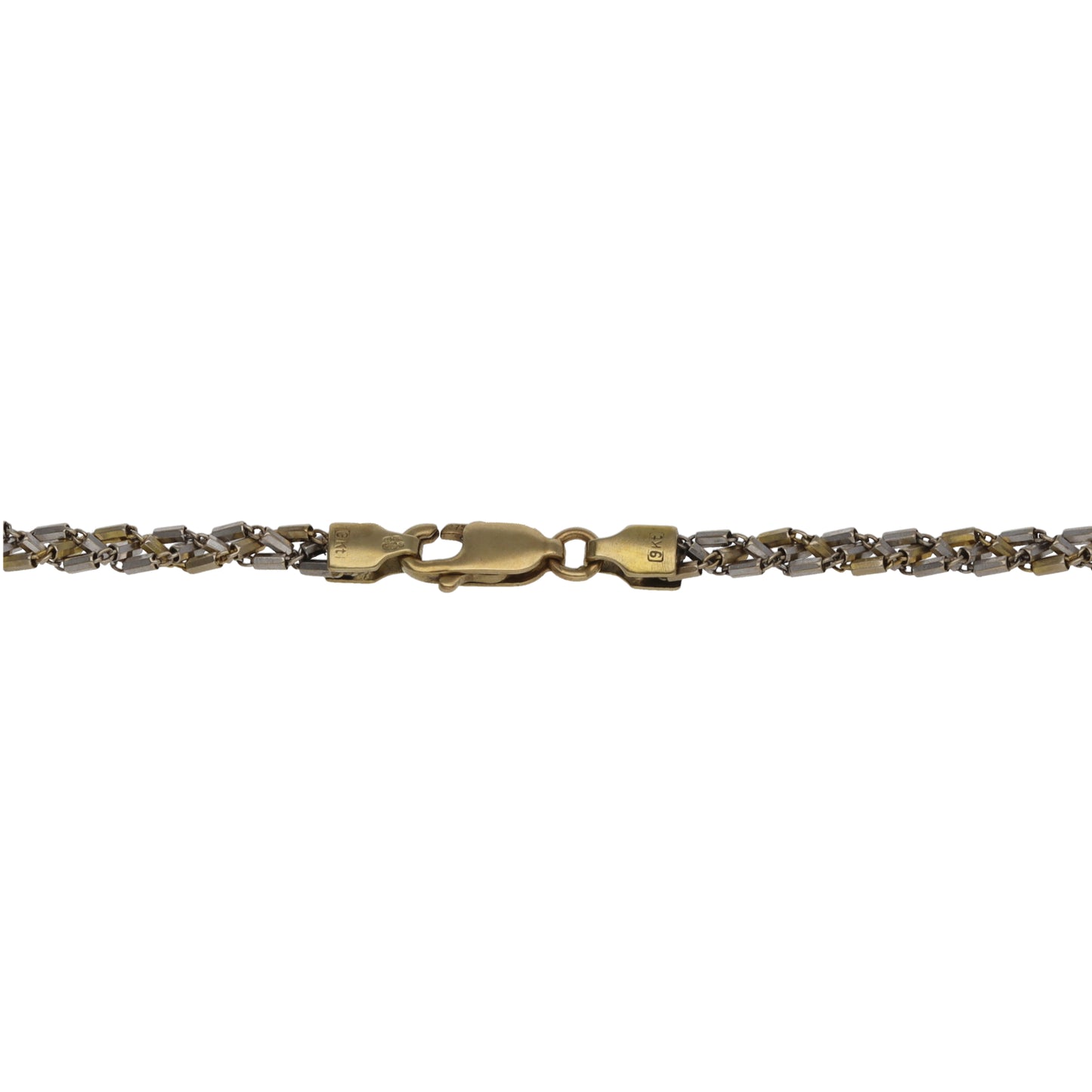 9ct Bicolour Gold Fancy Necklace 18"