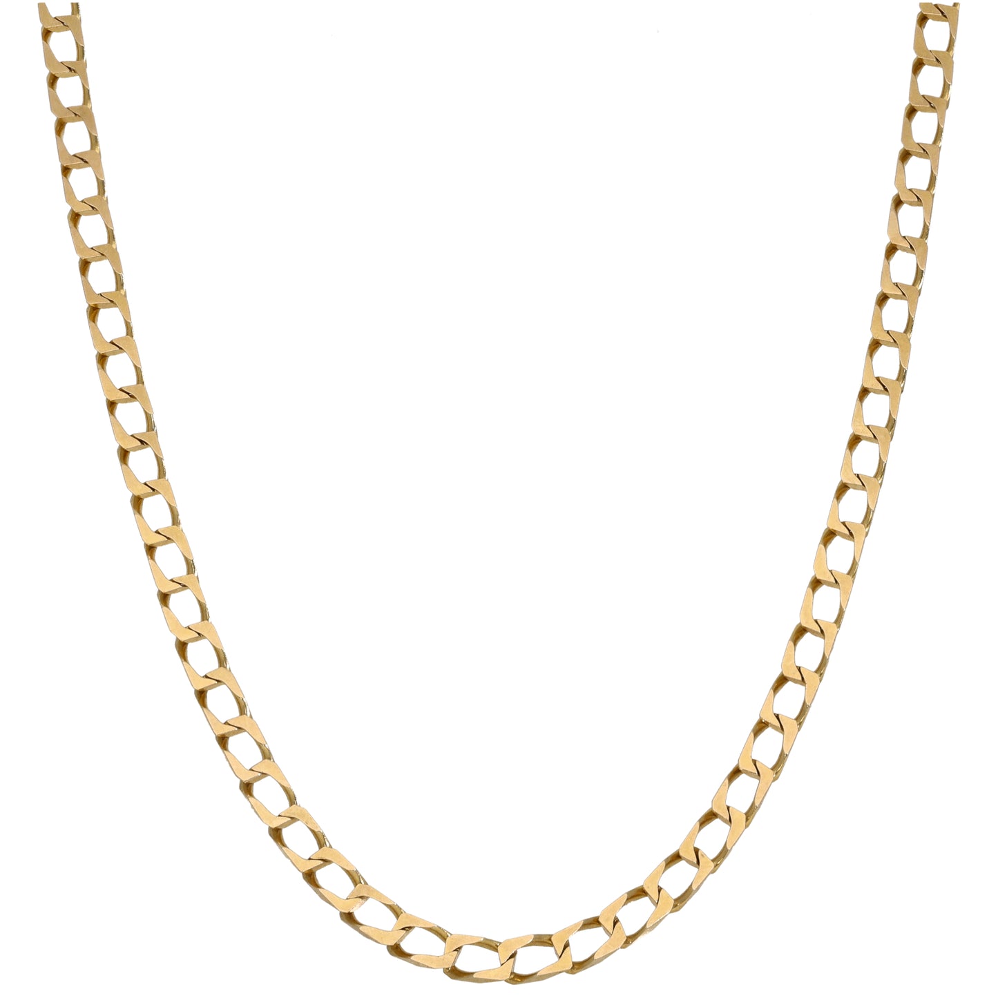 9ct Gold Curb Chain 18"
