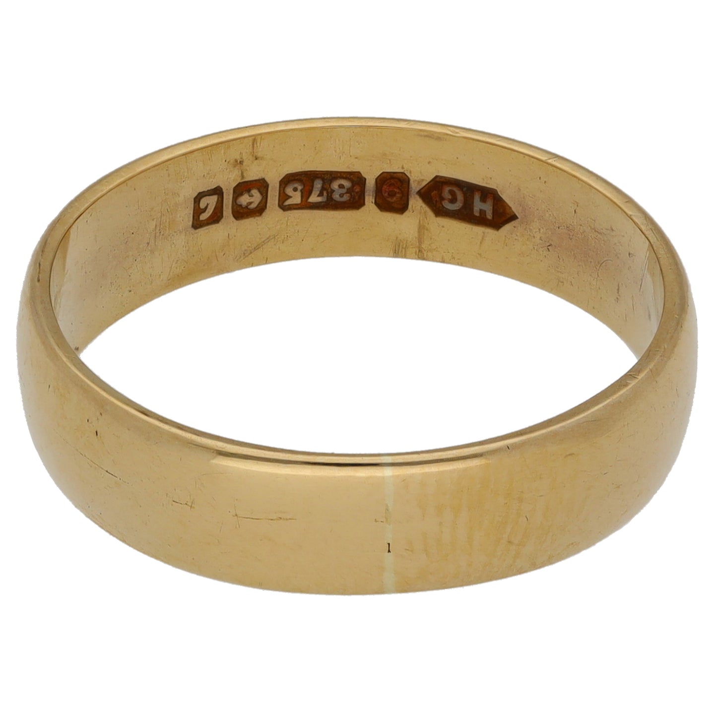 9ct Gold Plain Wedding Ring Size M