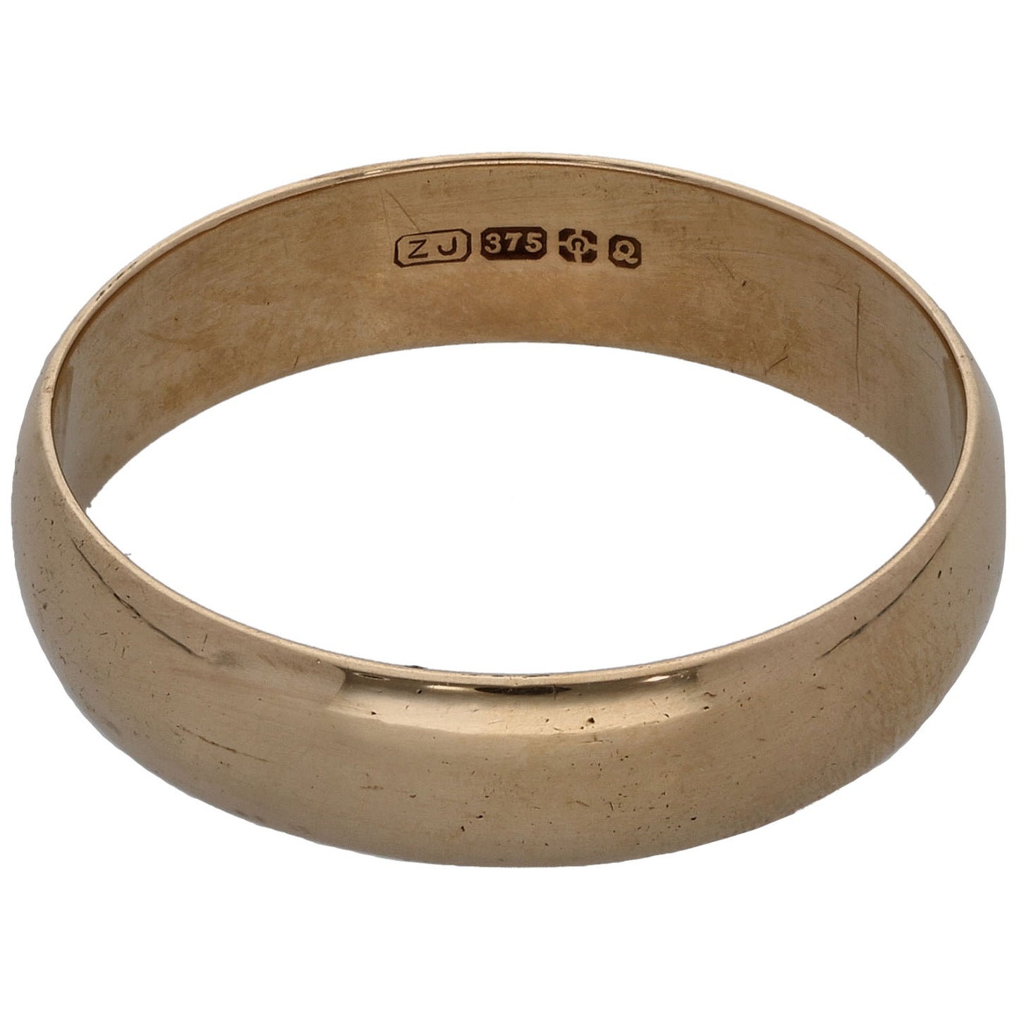 9ct Gold Plain Wedding Ring Size R