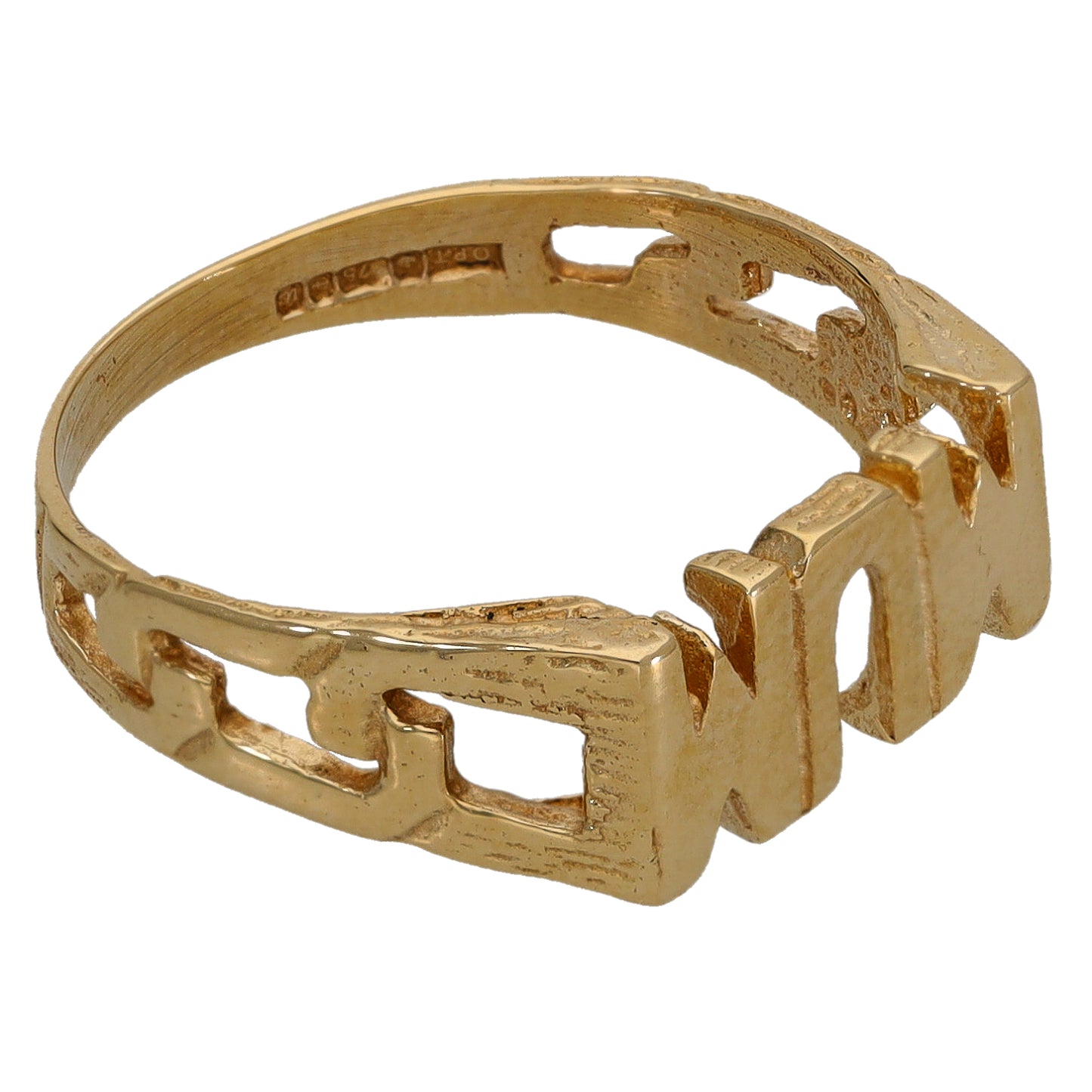 9ct Gold Mum/Mother Ring Size L