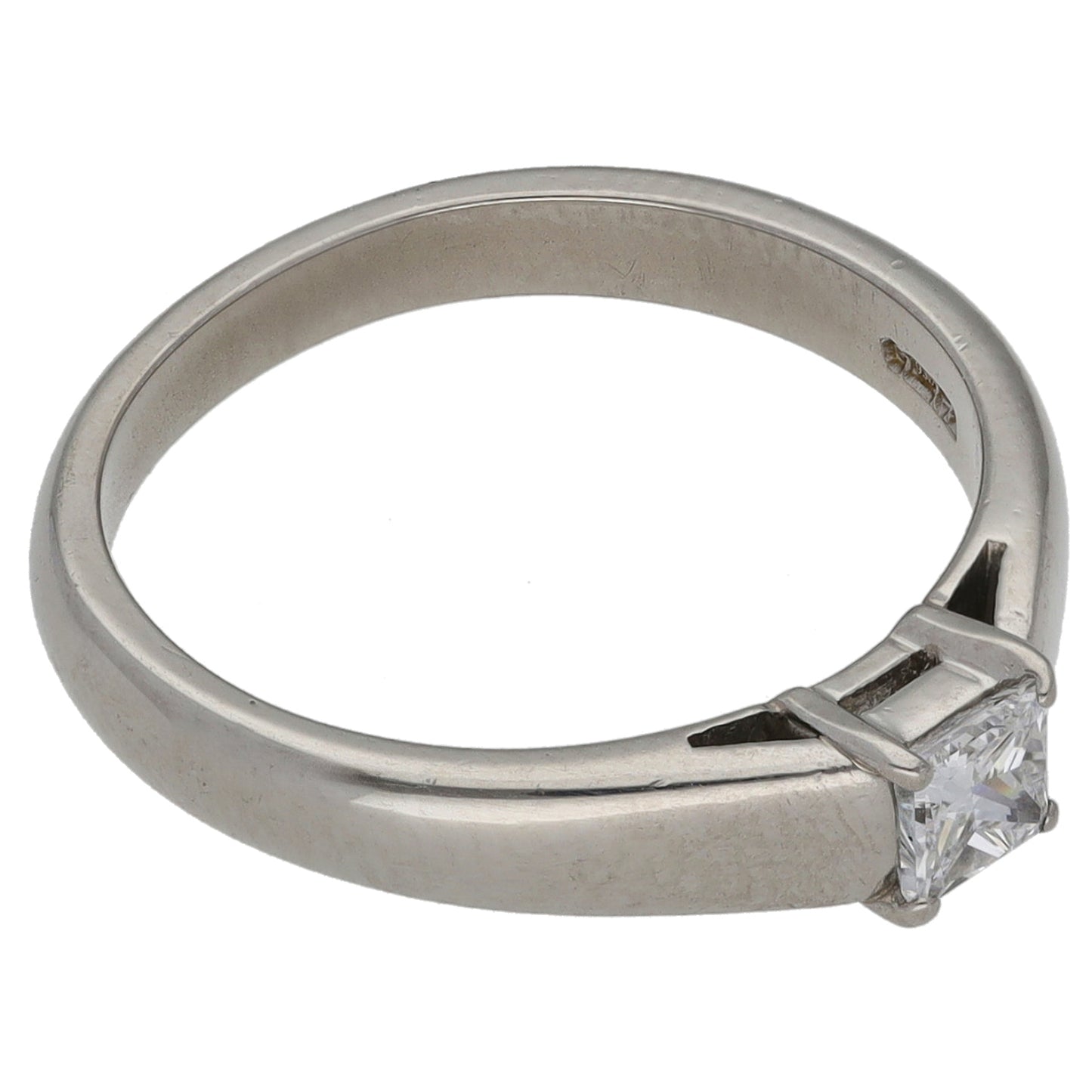 Platinum 0.20ct Diamond Solitaire Ring Size K
