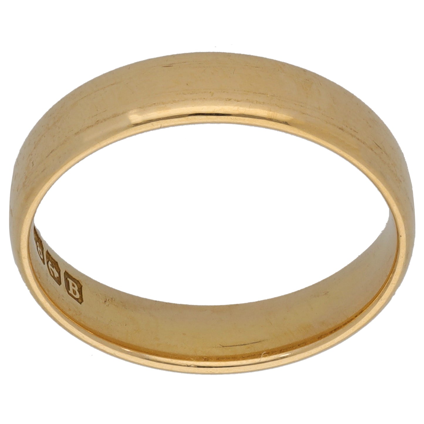 18ct Gold Plain Wedding Ring Size M