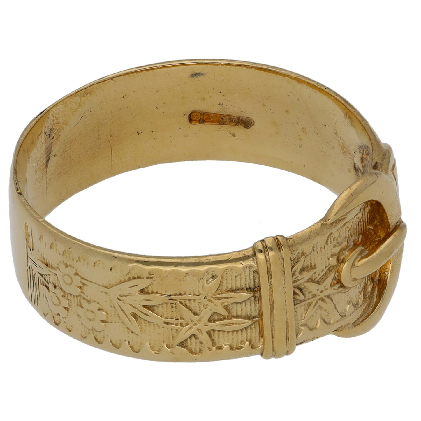9ct Gold Buckle Ring Size W