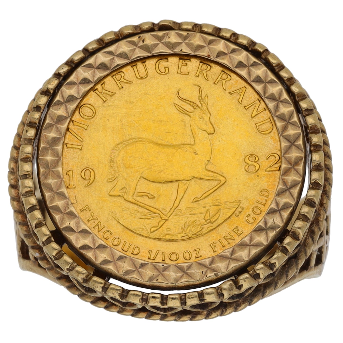 9ct Gold Coin Ring Size O