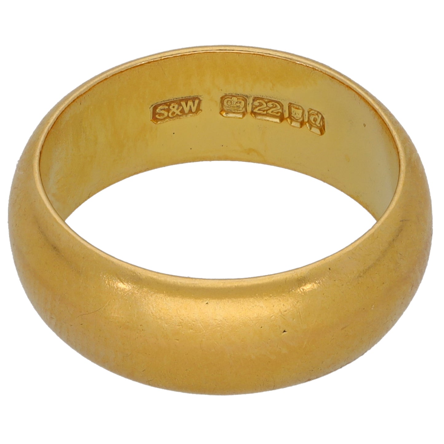 22ct Gold Plain Wedding Ring Size K