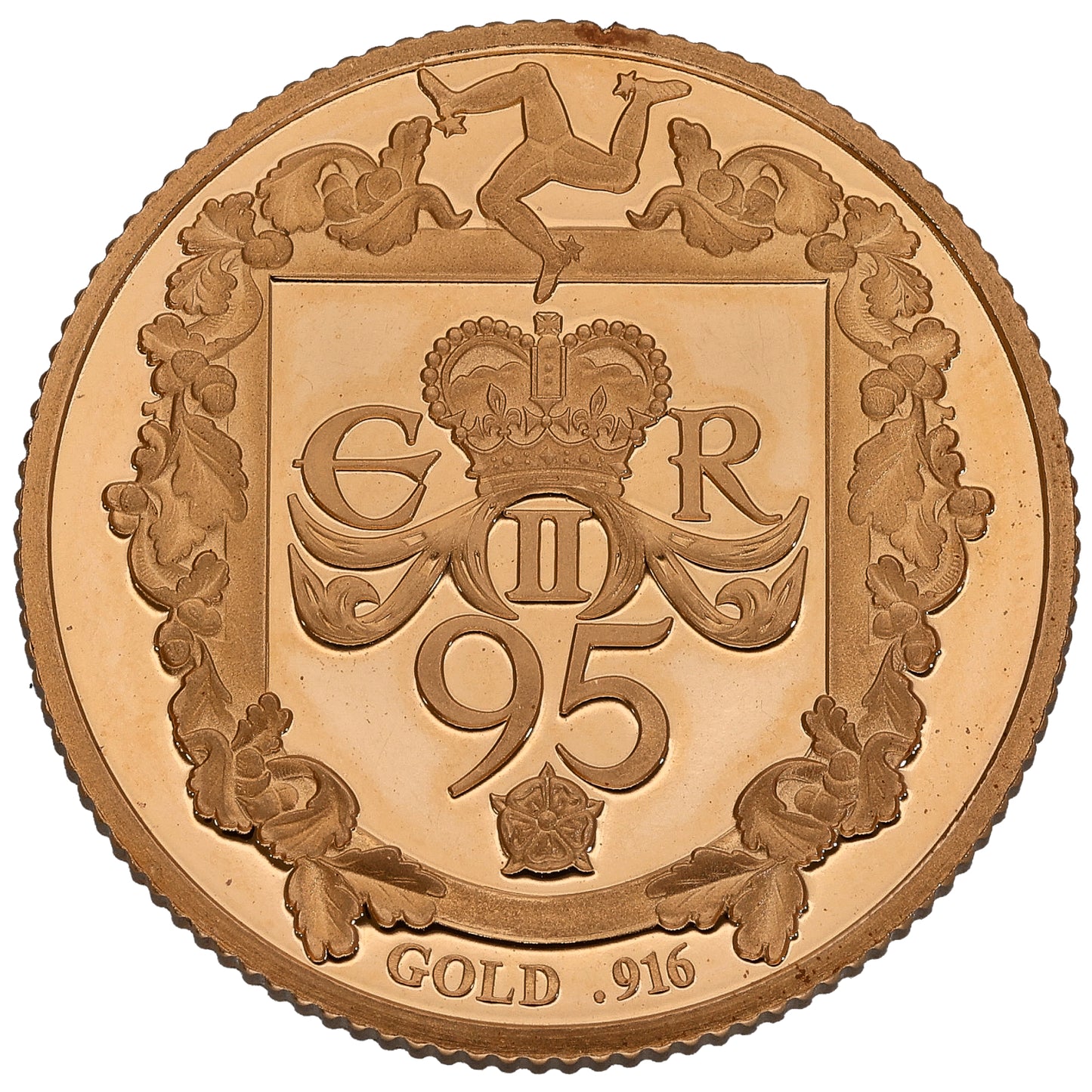22ct Gold Queen Elizabeth II Isle Of Man Full Sovereign Coin 2021
