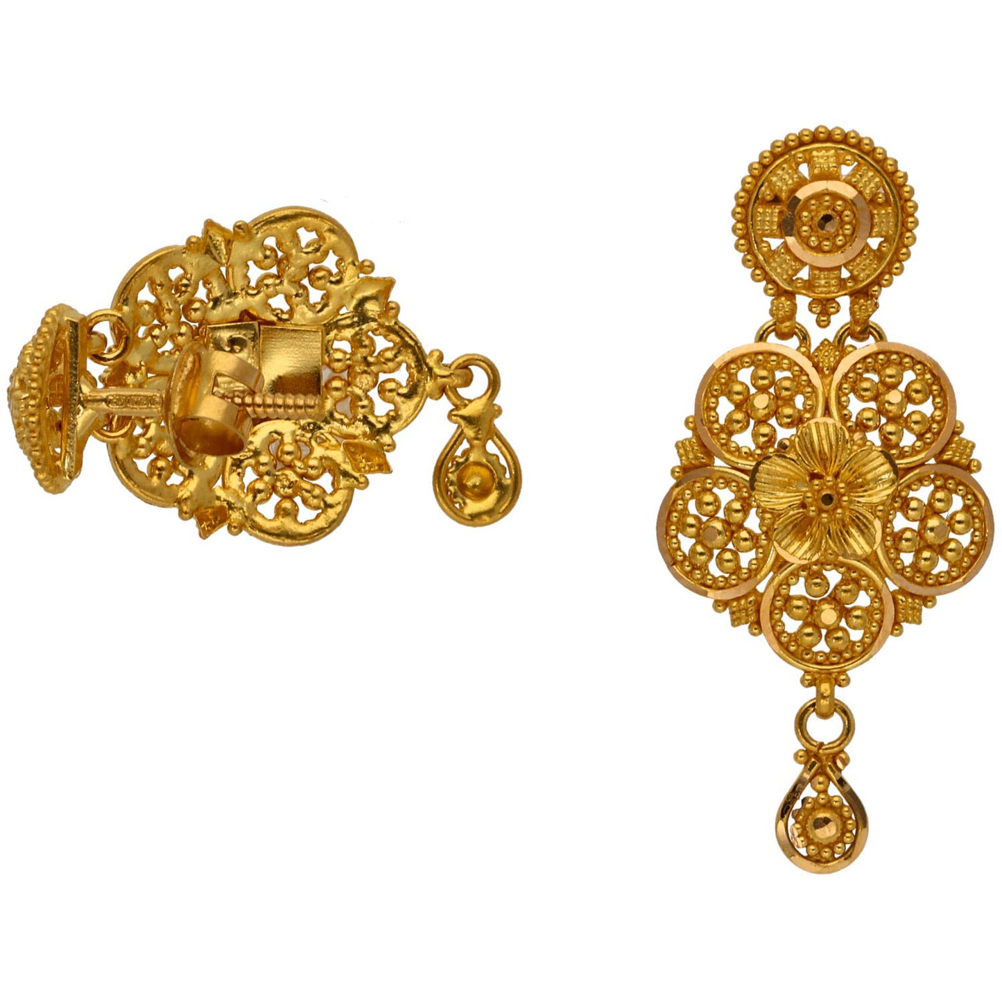 22ct Gold Earrings & Necklace Set