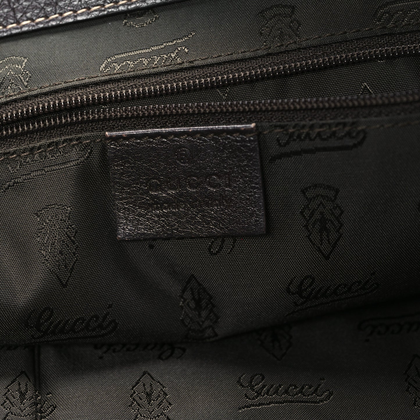 Gucci GG Monogram Guccissima Tote Leather Bag - Brown