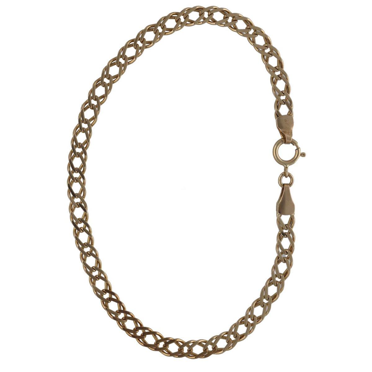 9ct Gold Double Curb Bracelet